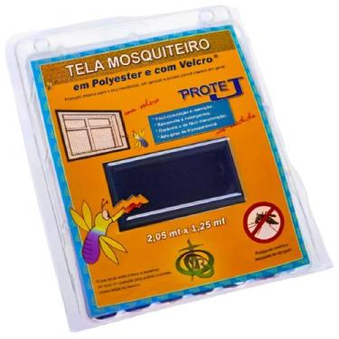 Imagem de Tela Mosquiteiro Preta com tiras autocolantes 1,25 x 2,05 Metros - 400