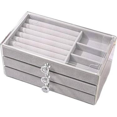 Imagem de Organizador Acrílico Brincos Bijuteria Joias De 3 Gavetas - Sweet Home