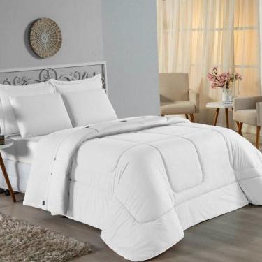 Imagem de Kit Edredom Dupla Face + Jogo De Lençol Queen Nobre 6 Peças Malha 100%