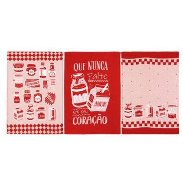 Imagem de Pano de Prato Döhler Sentimentos Sortido 1 Peça 45x65cm