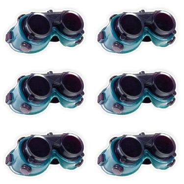 Imagem de Oculos De Solda Protecao Kit 6 Uni EPI Máscara Articulavel Dupla Lente