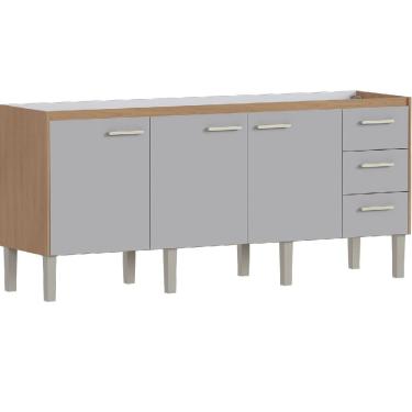 Imagem de Gabinete Madeira Ibis 1,94 Metros Jequitibá Nude Para Pia 200m - P103639 - Cozimax