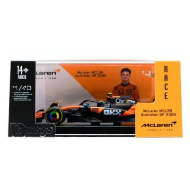 Imagem de Bburago McLaren F1 MCL39 20254 Norris Diecast modelo carro 1:43 com vi