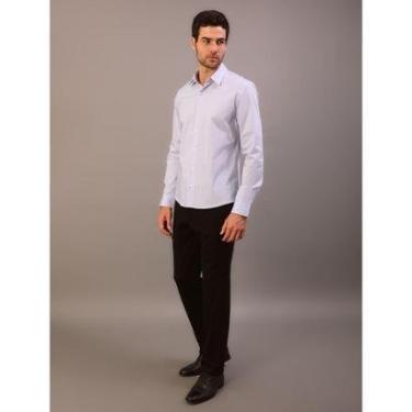 Imagem de Camisa Manga Longa Slim Cannes Básica Essential - Azul Claro-Masculino