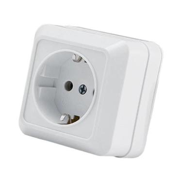 Imagem de Interruptor De Parede Branco 2 Teclas 1 Posição Liga/Desliga, Plástico