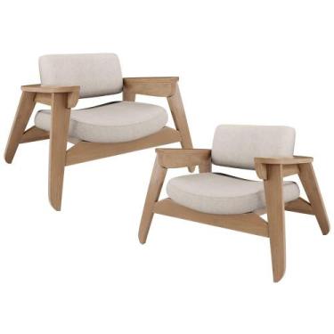 Imagem de Kit 2 Poltronas Decorativa Para Sala Living Concept L02 Nature Bouclê 