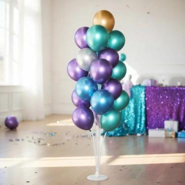 Imagem de Suporte Balão Base Bexiga 1,68m Armação Decoração Festa Arco - Crgfest