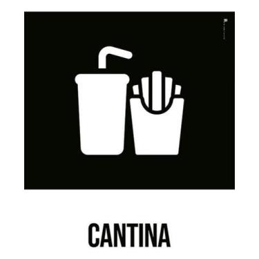 Imagem de Kit 10 Placas Desenho - Cantina - Sinalizo