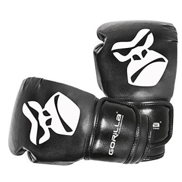 Imagem de Luva de Boxe Infantil 06 Oz- Treino boxe - Luva Boxe para Criança - Luva Muay Thai Infantil - Luva de Boxe Muay Thai - Par de Luvas de Boxe - Cor: Preto - Gorilla