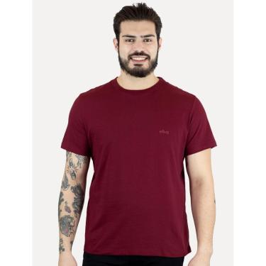 Imagem de Camiseta Ellus Masculina Cotton Fine Duocolor Classic Bordô-Masculino