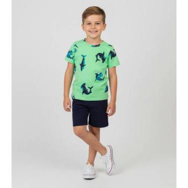 Imagem de Conjunto Infantil Camiseta e Bermuda Rovitex Kids Verde, 1, Verde