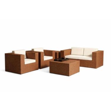 Imagem de Jogo De Sofá Em Alumínio E Fibra Sintética Para Área Externa e Interna