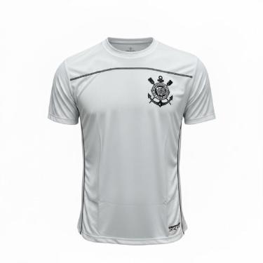 Imagem de Camisa Corinthians Branco Fitness Oficial Licenciada Treinos-Masculino