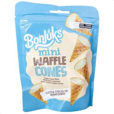 Imagem de MINI CONES CHOCOLATE BRANCO 50g - Bonjuks