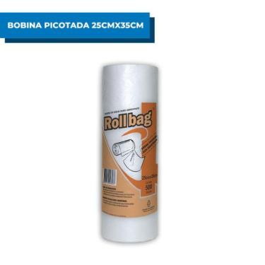 Imagem de Bobina Picotada Roll Bag 25x35 Com 500 sacos - Valbag