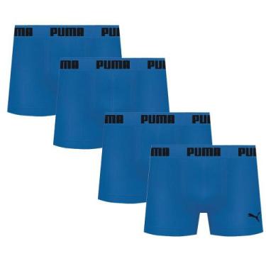 Imagem de Kit 4 Cuecas Microfibra Boxer Box  Modelo Sem Costura Masculina Adulta