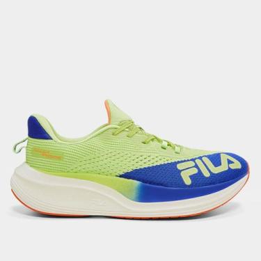 Imagem de Tênis Fila Racer Speedzone Masculino, Verde, Laranja, 44