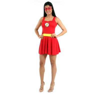 Imagem de Fantasia Flash Feminina Verão Adulto - Liga da Justiça - Sulamericana,