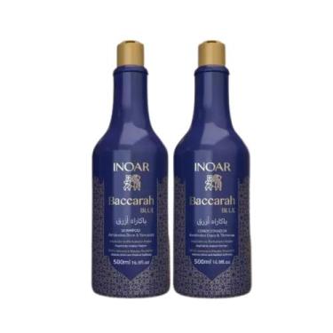 Imagem de Kit Shampoo + Condicionador Inoar Baccarah Blue Amêndoa e Tâmaras 500m