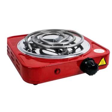 Imagem de Fogareiro Fogão Eletrico Camping Viagem 1000w 220v - Futuro Casa, Verm