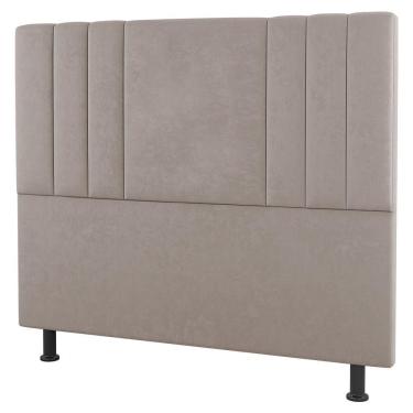 Imagem de Cabeceira Cama Box Casal King Size Grace 195cm Suede Bege