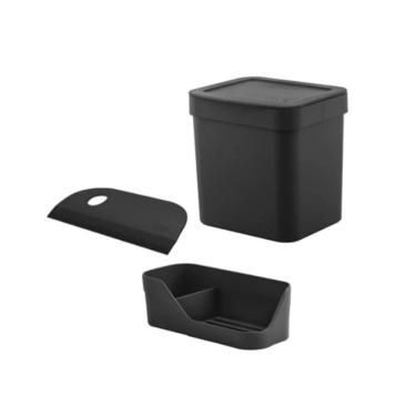 Imagem de Kit 3 Peças Organizador de Pia Compacto Porta Detergente Esponja Sabão Lixeira Rodo Ou