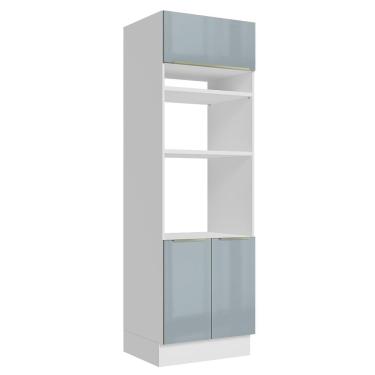 Imagem de Torre Quente 70 cm 3 Portas Branco/Cinza Lux Madesa