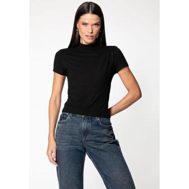 Imagem de Blusa Viscose Gola Alta Preto-Feminino
