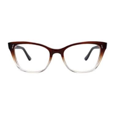 Imagem de Armação Para Óculos De Grau Feminina Leve Moderna Confortável-Feminino