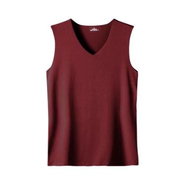 Imagem de Camiseta Sem Mangas Masculina De Verão Em Várias Cores, V-Neck, De Sed