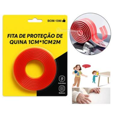 Imagem de Protetor de Quina em Silicone 2m Adesivo Segurança para Crianças e Pet
