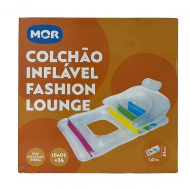 Imagem de Poltrona Colchão Boia Inflável Bronzear Fashion Lounge Transparente Rosa Amarelo Verde...