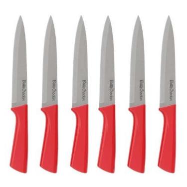 Imagem de Conjunto 6 Facas Multiuso Mesa Legumes Cozinha Betty Crocker