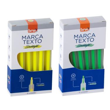 Imagem de Caneta marca-texto BRW Marca Texto Fluorescente Transparente Traço 1-4MM Ponta Chanfrad...