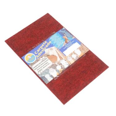 Imagem de Arranhador Adesivo para Gato OEM Protetor para Sofá e Cama Box em Carpete 100% Poliéster Vermelho 30x48cm Kit 2 Unidades