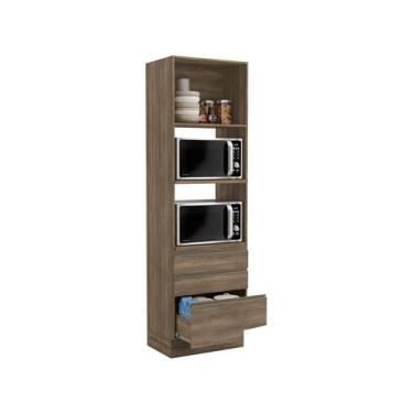 Imagem de Armário de Cozinha Torre Fornos 70cm 2 Nichos 1 Porta 3 Gavetas G750 M