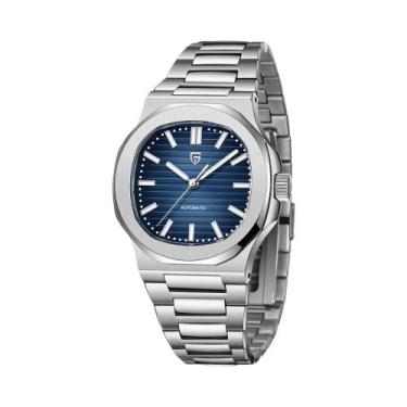 Imagem de Relógio Automático Mecânico Azul Rose Gold 40MM À Prova D'água Com Cri