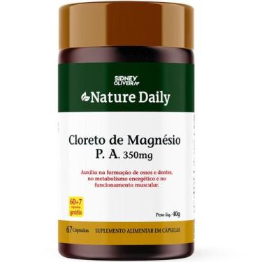 Imagem de Cloreto De Magnésio P.A. 350Mg Nature Daily 67 Cápsulas Sidney Oliveir