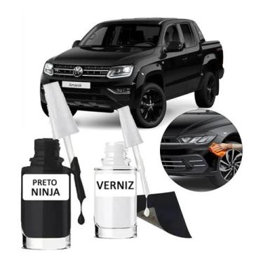 Imagem de Tinta Tira Risco Automotiva Preto Ninja VW Gol Polo Up Golf -, Amarok
