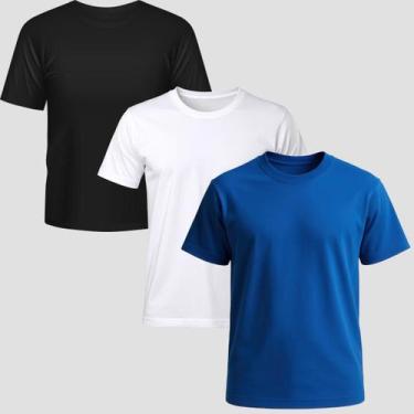 Imagem de Kit 3 Camisetas Masculina Premium PV - - VIXI MARIA, P, Preto branco a