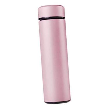 Imagem de Garrafa Térmica Inox 500ml Quente Frio Tampa Rosa Nº16 - SMART TECH
