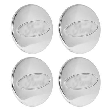 Imagem de Jogo Calota Meio Tampa Roda Ford Fiesta Focus Cromada 70mm - DCAPS