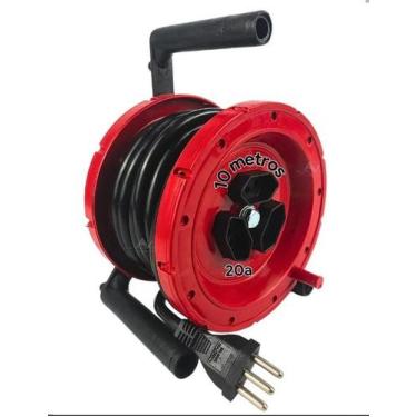 Imagem de Extensão Carretel Tripolar 10a/20a 110v 220v Bivolt Verm - NVK