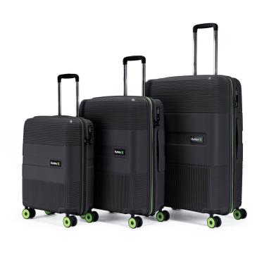 Imagem de Kit 3 Malas De Viagem ABS Rígido Hurley Rodinhas 360 Reforçada com Cadeado TSA Espaçosa...