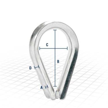Imagem de Anilha para cabo de aço 3/16" inox - 3572000316 - Vonder