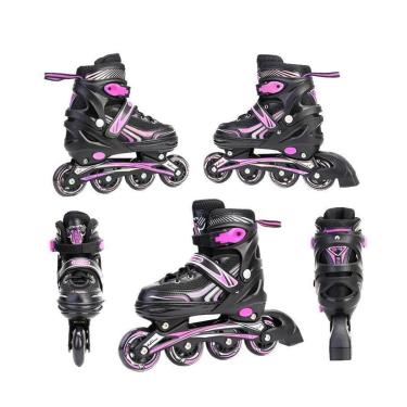 Imagem de Patins Inline Roller Semi Profissional Base Alumínio Abec 7-Unissex