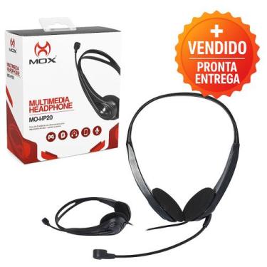 Imagem de Fone Headset Com Microfone Mox HP-20 Hi Fi Fone De Ouvido Confortável 