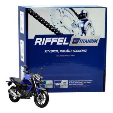 Imagem de Kit Relação Riffel Titanium Yamaha Fazer FZ15 2022 Até 2026