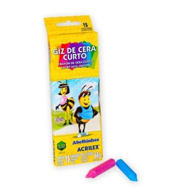 Imagem de Giz de Cera Curto Acrilex c/ 15 cores 09215