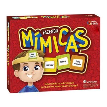 Imagem de Jogo De Tabuleiro Fazendo Mimica Educativo Brinquedo Infantil - Pais E